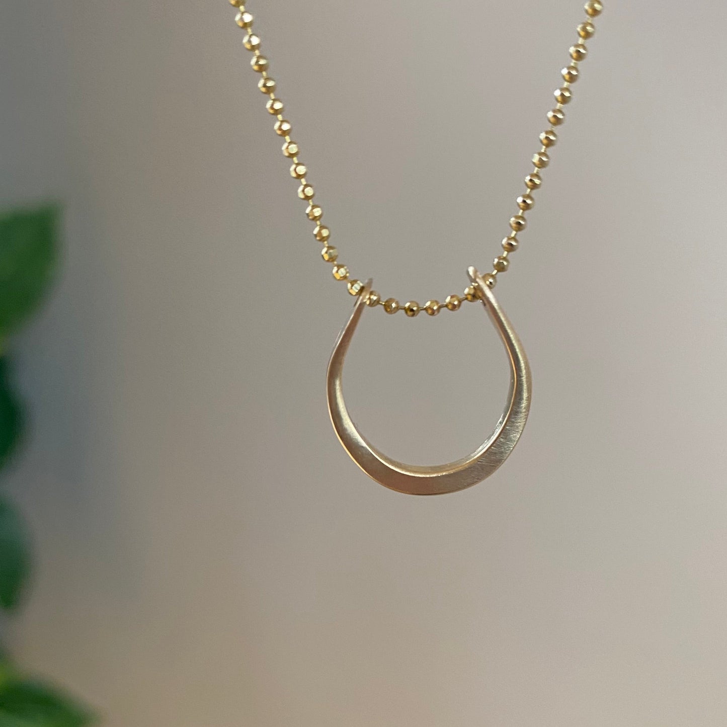 Brass Medium Hoop Necklace