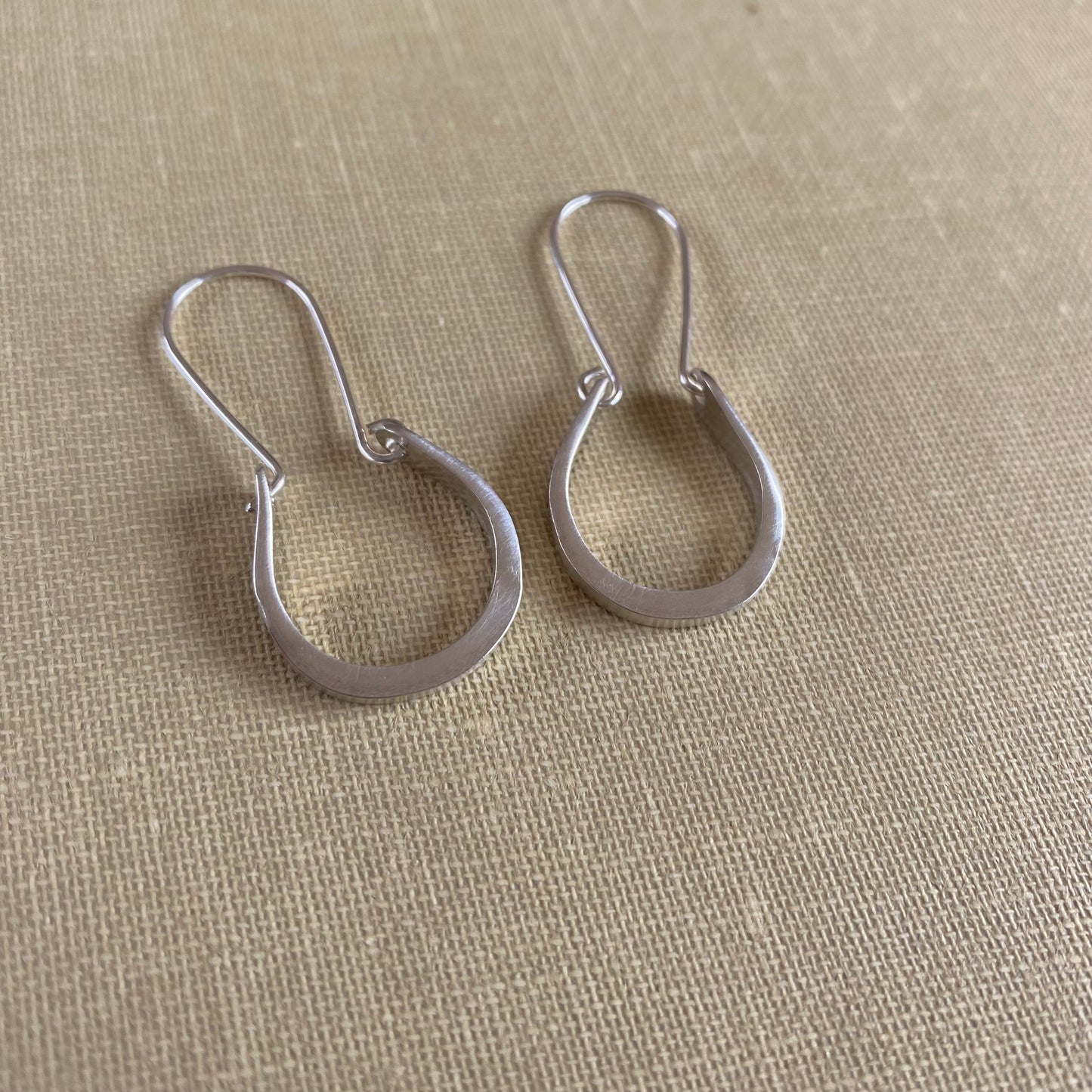Shiny Sterling Silver Medium Hoop