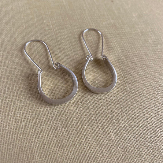Shiny Sterling Silver Medium Hoop