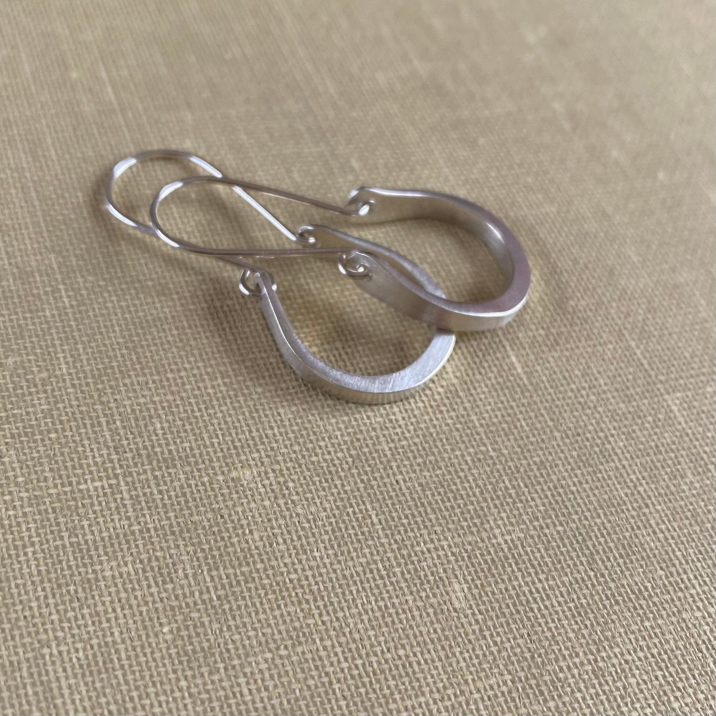 Shiny Sterling Silver Medium Hoop