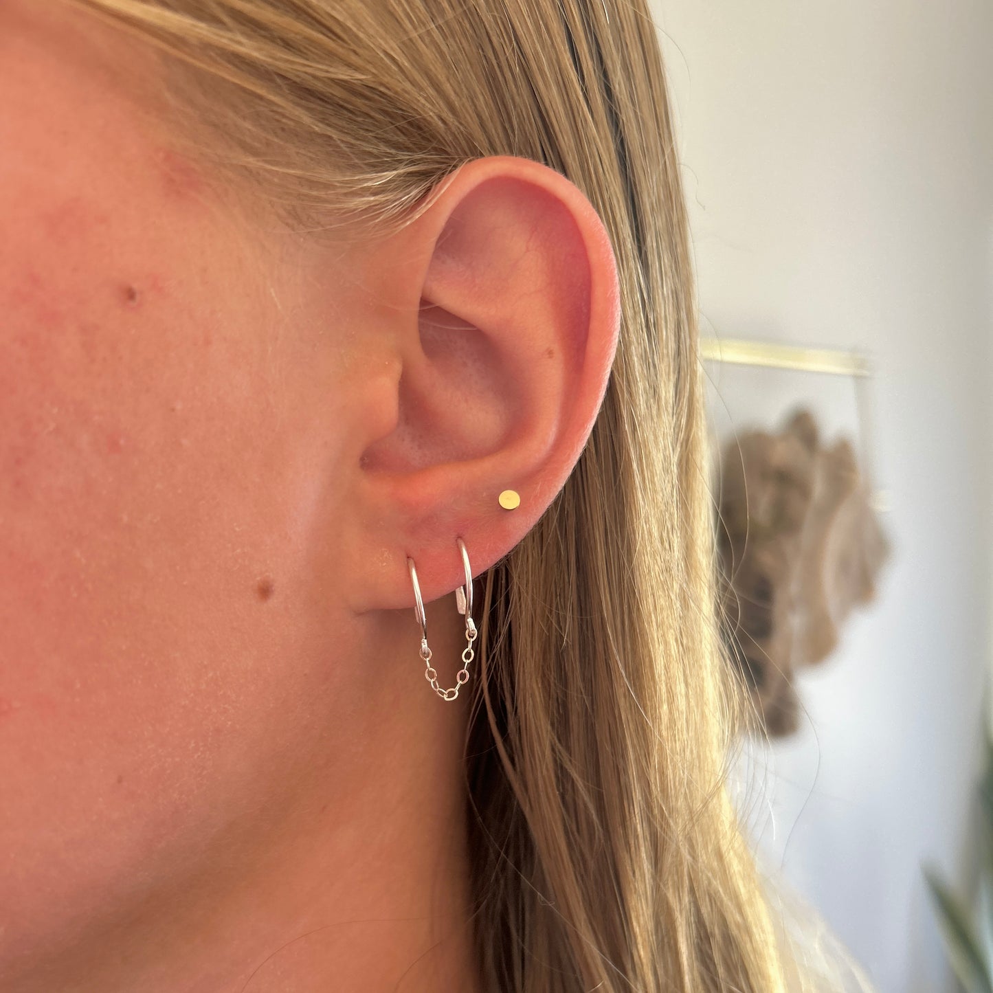 Double Hoop Sterling Silver