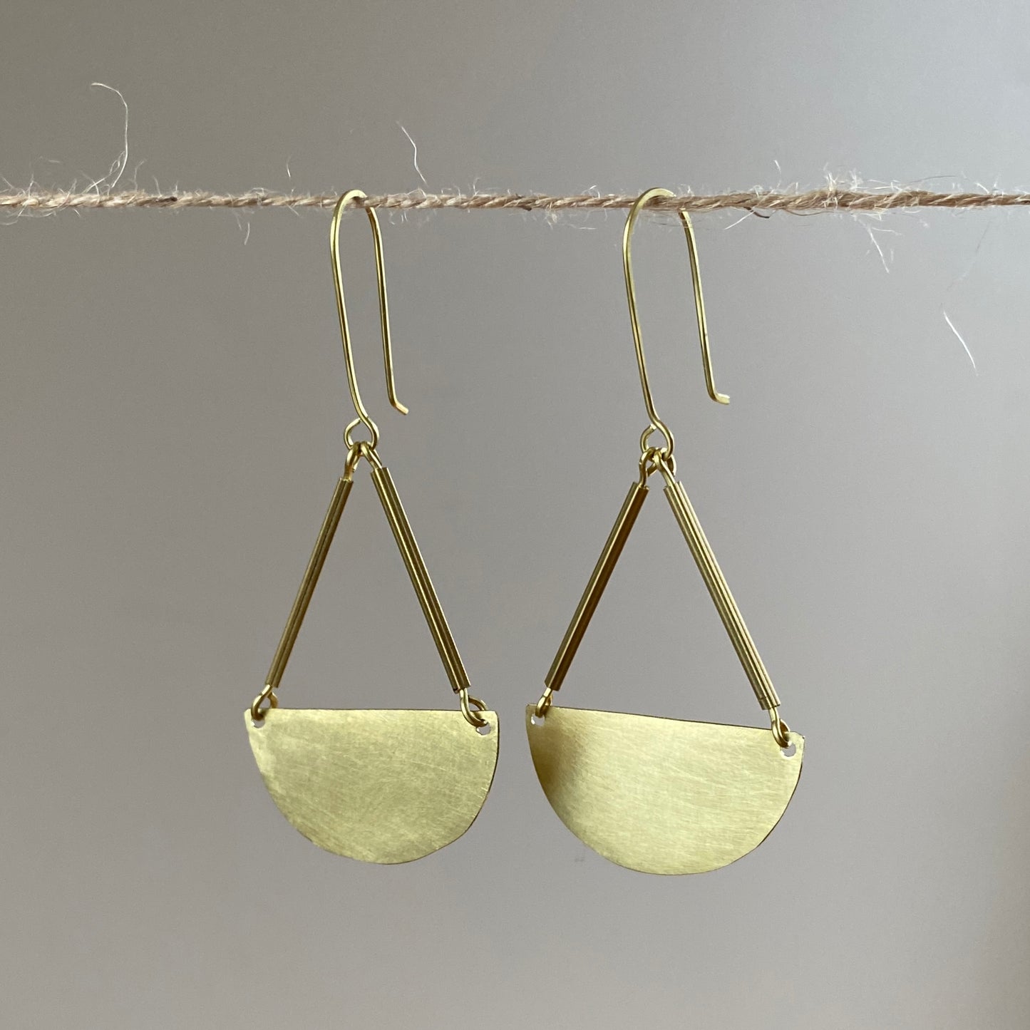 Brass Semicircle Drop