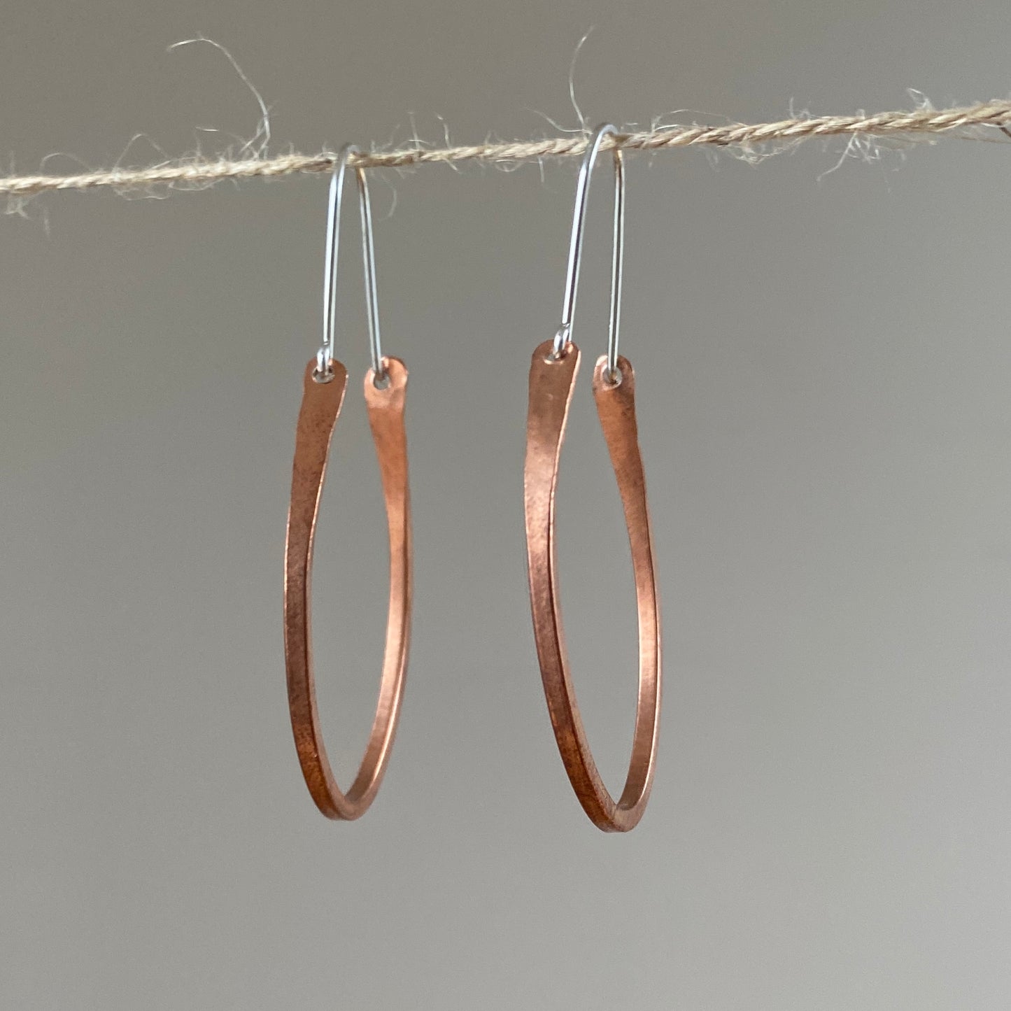 Large Copper Hoop Earring