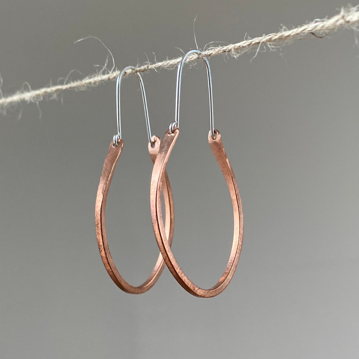 Large Copper Hoop Earring
