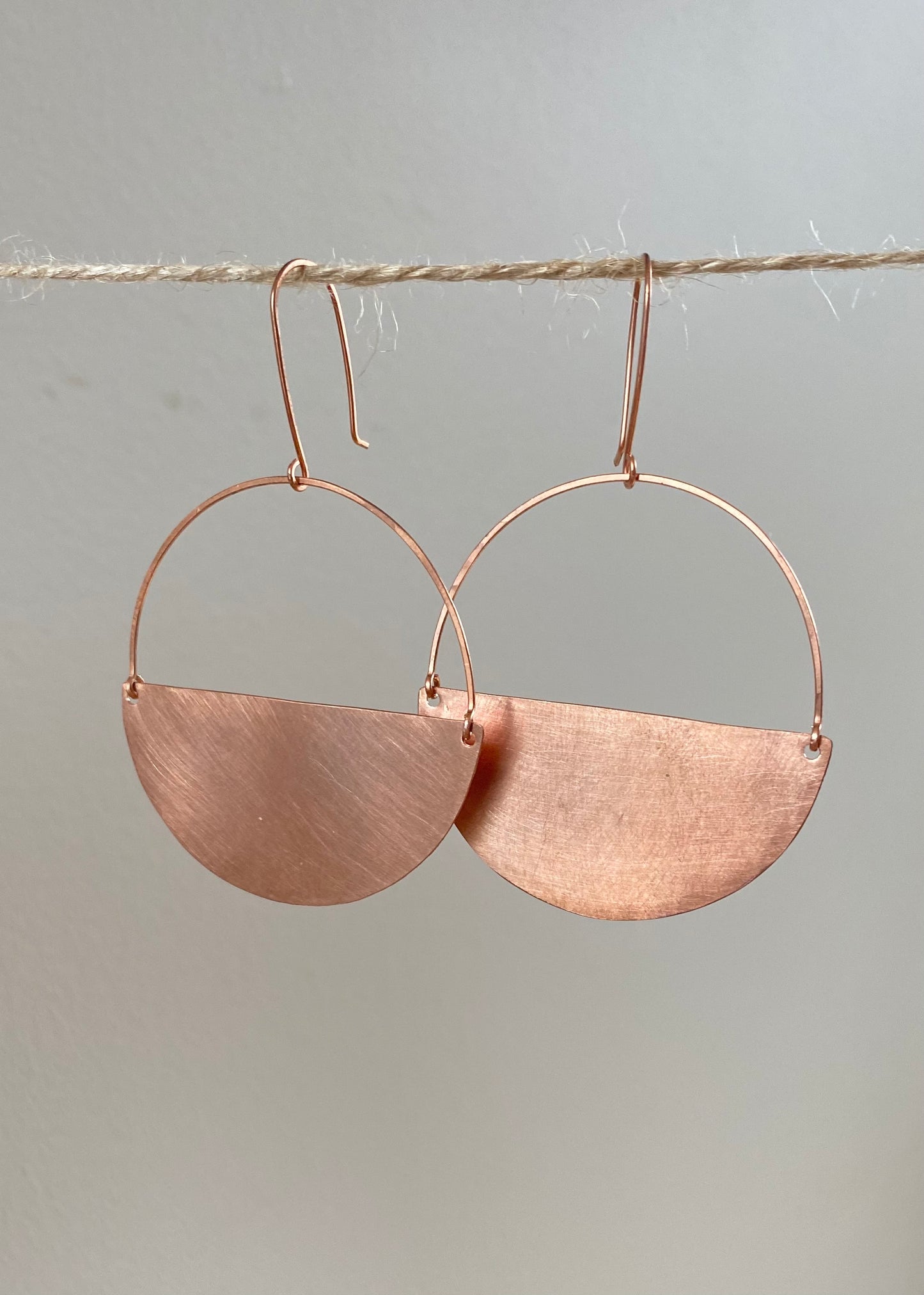 Copper Open Circle Earring