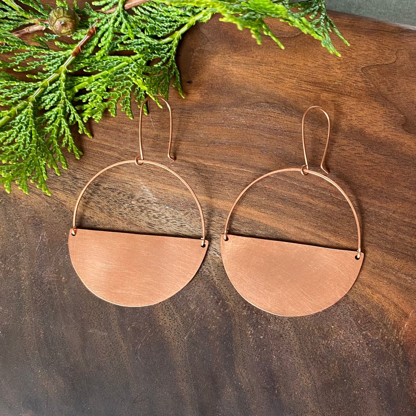 Copper Open Circle Earring