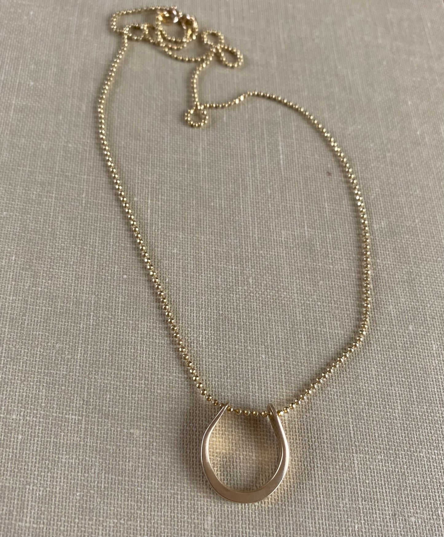 Brass Medium Hoop Necklace